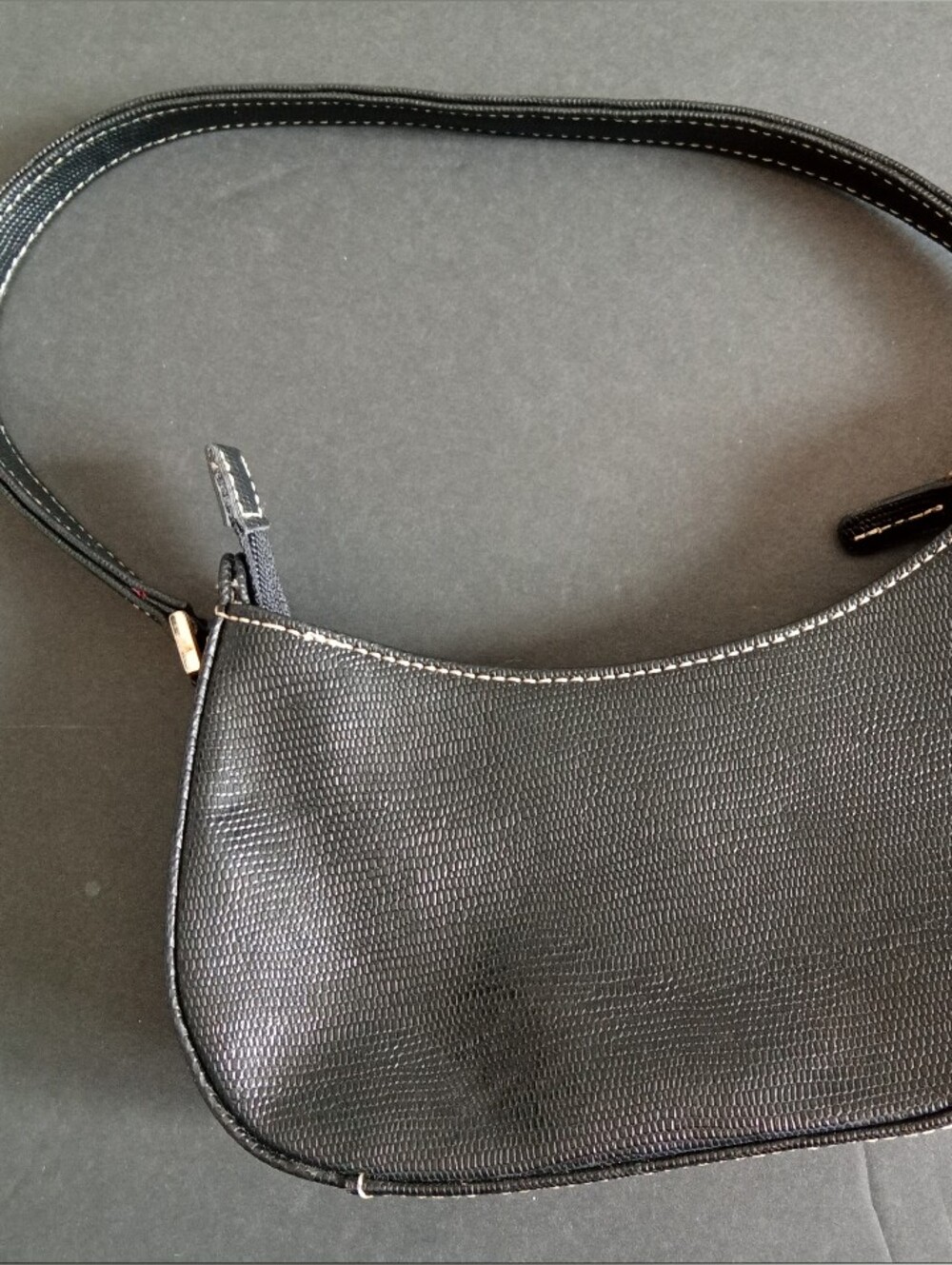 Black Textured Mini Crossbody Bag - Women's Shoulder Bag